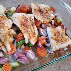 E-Z Baked Cod with Veggies – vomFASS Madison University Avenue
