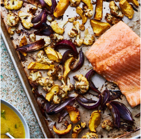 Sheet-Pan Salmon and Squash with Citrus Mojo – vomFASS Madison University Avenue
