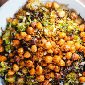 Crisp Brussels & Garbanzo Salad with Carmalized Lemon Dressing – vomFASS Madison University Avenue