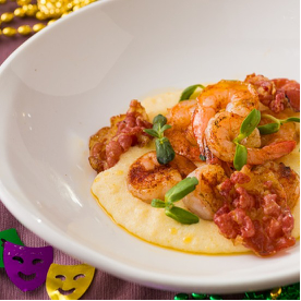 Mardi Gras Shrimp & Grits – vomFASS Madison University Avenue