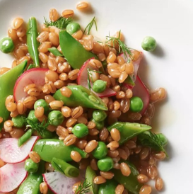 Wheat Berry Salad with Peas, Radishes, and Dill