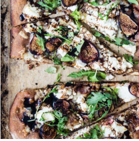 Caramelized Onion Pizza with Fig & Goat Cheese