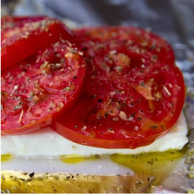E-Z Grilled Feta & Tomato