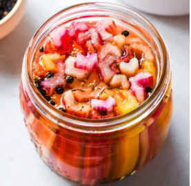 Pickled Rainbow Chard Stems