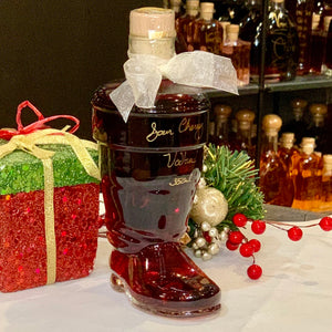 Sour Cherry Liqueur in Santa Boot